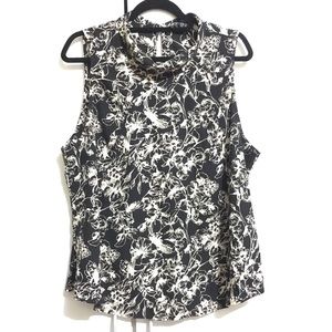 Rolled neck floral top